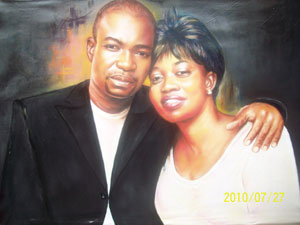 Portrait-Painting  of a couple-in Lagos State